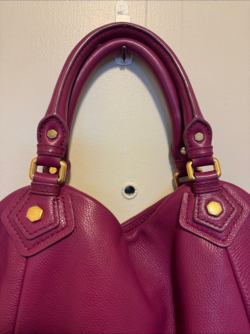 Marc By Marc Jacobs vibrant magenta Pebbled Leather Satchel - Picture 5 of 11